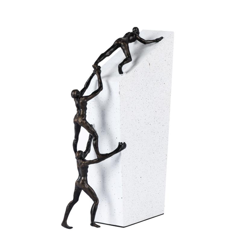 Metal Handicraft Abstract Human Figure Wrought Iron Figures Gymnast Decorative Figurines Home Decoration Accessories
