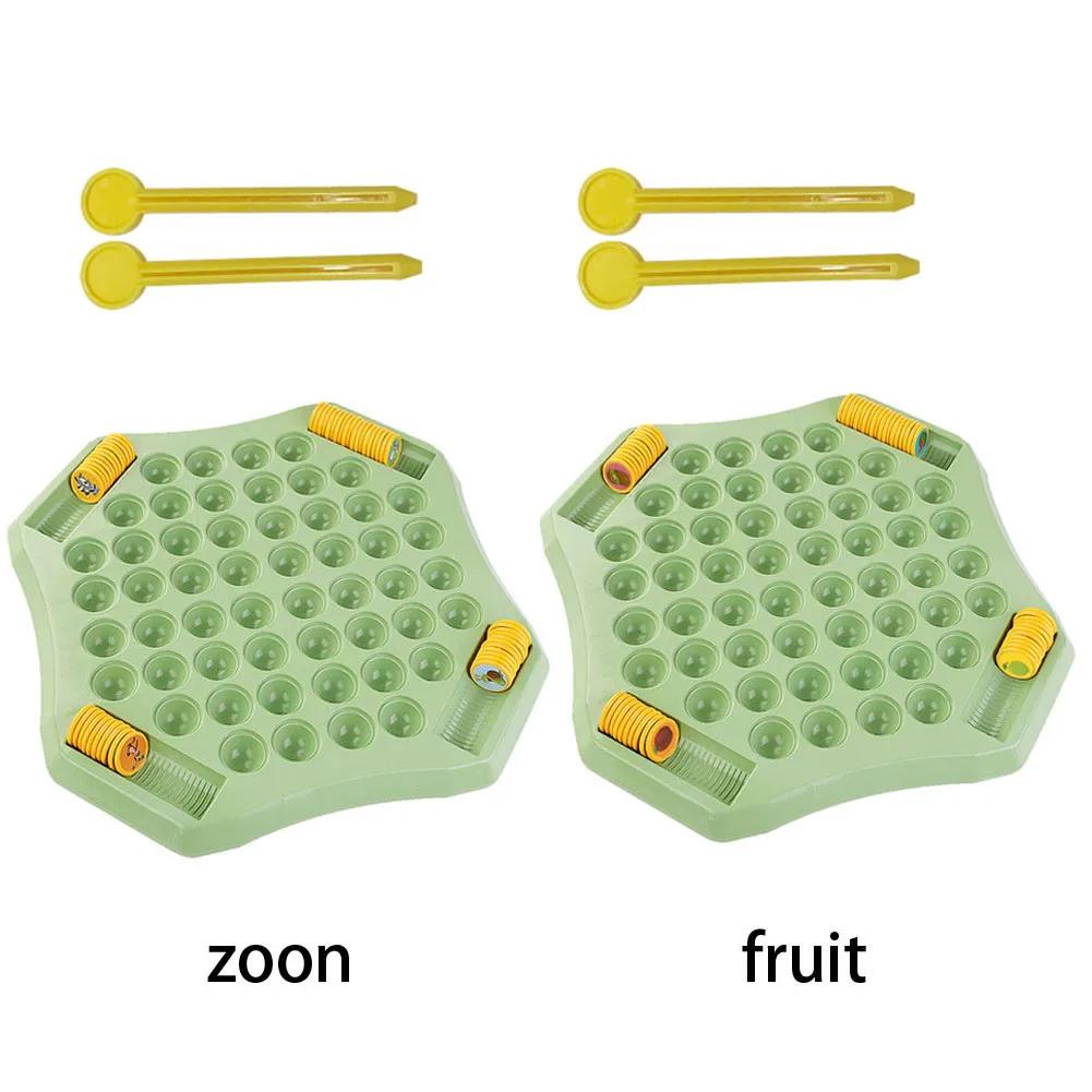 Kid Battle Chess Educational Memory Challenge Toy Focus Training Cognitive Learning Fun Animal Fruit Flip Chess Parent-child Toy