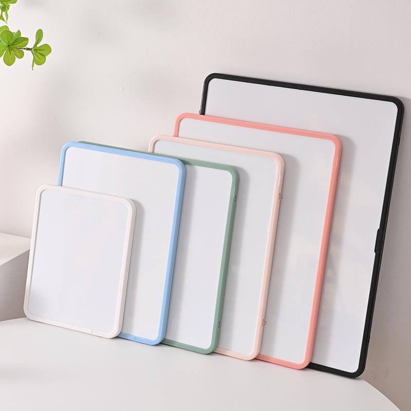 Lavagna bianca con cordino magnetico bifacciale da scrivania: Lavagna portatile per disegni e promemoria per bambini.