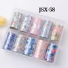 10 Rotoli Accessori Salone Unghie Carta Transfer Nail Art Floreale Primaverile Petalo e Foglia Decorazione Carina e Affascinante Antiaderente