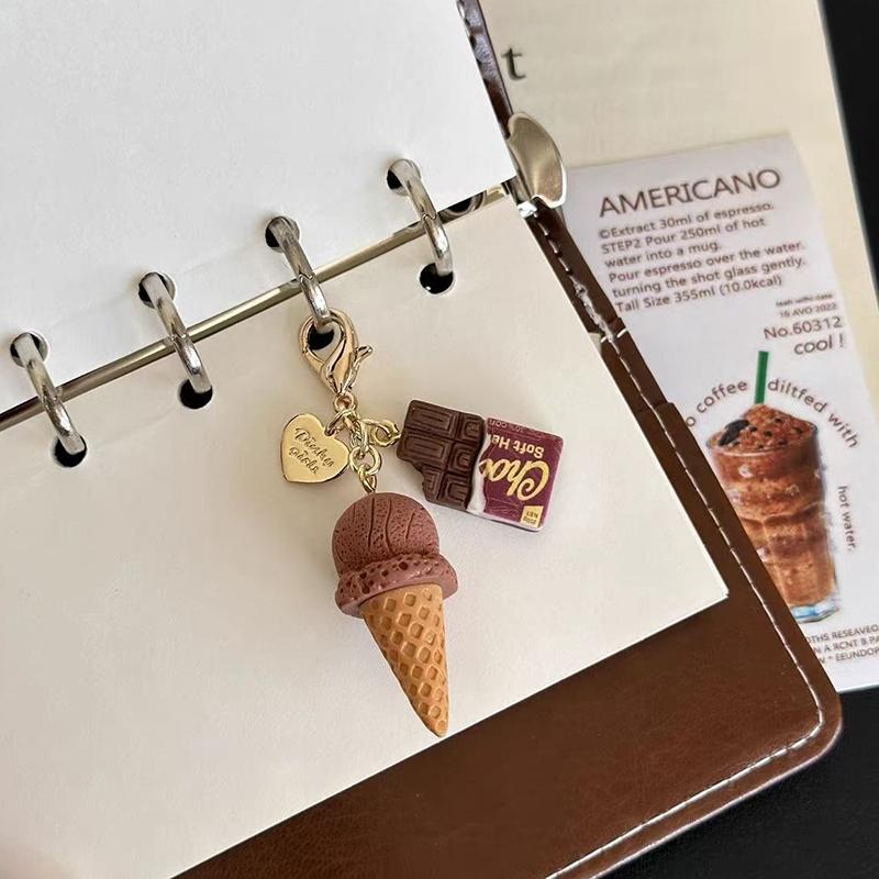 Creative Unique Doughnut Bread Coffee Phone Charm Strap Pendant Lanyard Simulated Food Toys Keychain Bag Accessories Gift