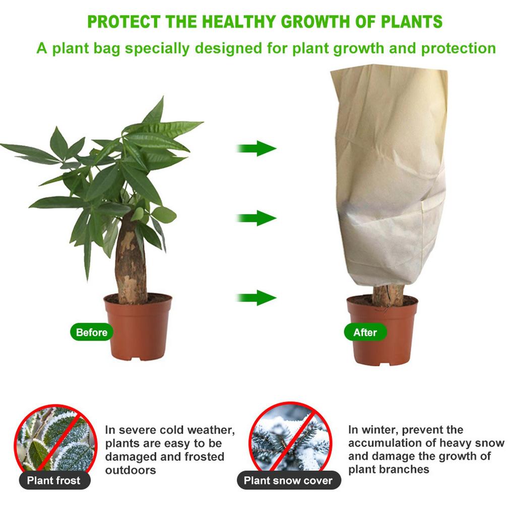 Plant Antifreeze Protective Cover Made Of Non-woven Fabric Material, Which Is Resistant To Cold, Frost, And . Plant Non-woven Fabric Protective Bag