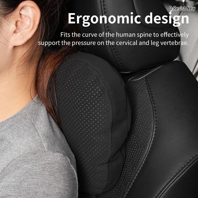 Car Headrest Lumbar Support Cushion for BMW, Mercedes-Maybach, Tesla