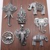 2pcs Charms Big Elephant For Jewelry Making DIY Jewelry Accessories Antique Silver Color Big Elephant Pendant Charms