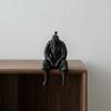 Industrieller Stil Regal Akzente 3D Gedruckte Kontemplative Kriegerfigur, Sitzende Kanten-Sitzende Statue, Schreibtischornamente für Büro Schreibtischornament Zuhause