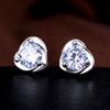 925 Sterling Silver Fashion Jewelry Purple and Silver AAA Zircon Earrings