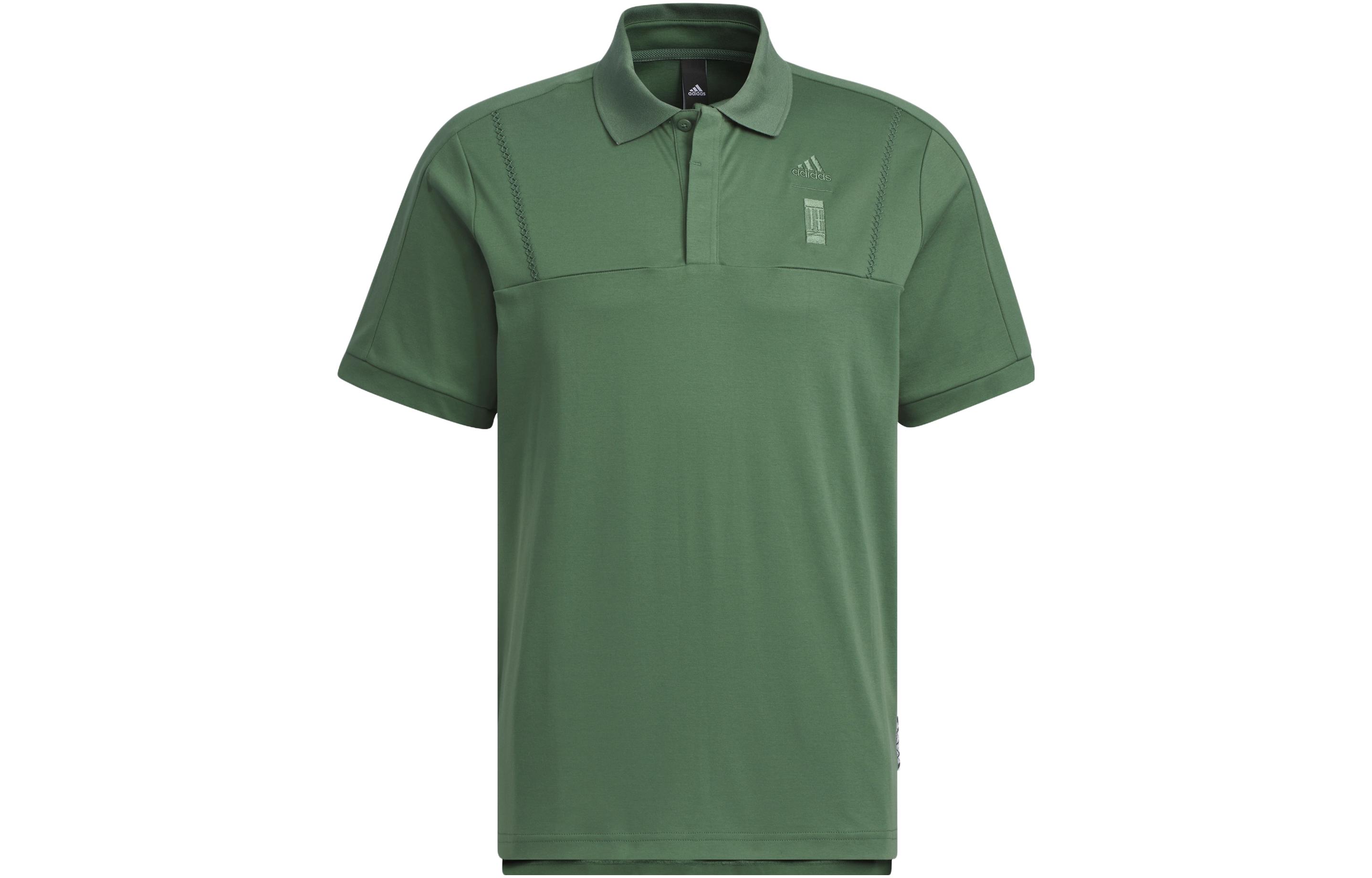 Adidas Wuji Series Polo Shirts Men s Oxidation Green Polo Collar Moderate Straight Fit IA8109 XL