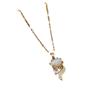 Light Luxury Micro-Inlaid Real Gold Fox Opal Necklace Women'S New Collarbone Chain Light Luxury Niche Design Sense