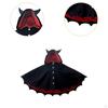 Halloween Cloak Death Cape Outfit Cowl Devil Ears for Kids Adults Boys Girls