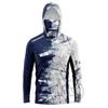 Lightweight Quick-Dry Fishing Shirt With Hood Men Outdoor Water Sports UV Protection Breathable Top