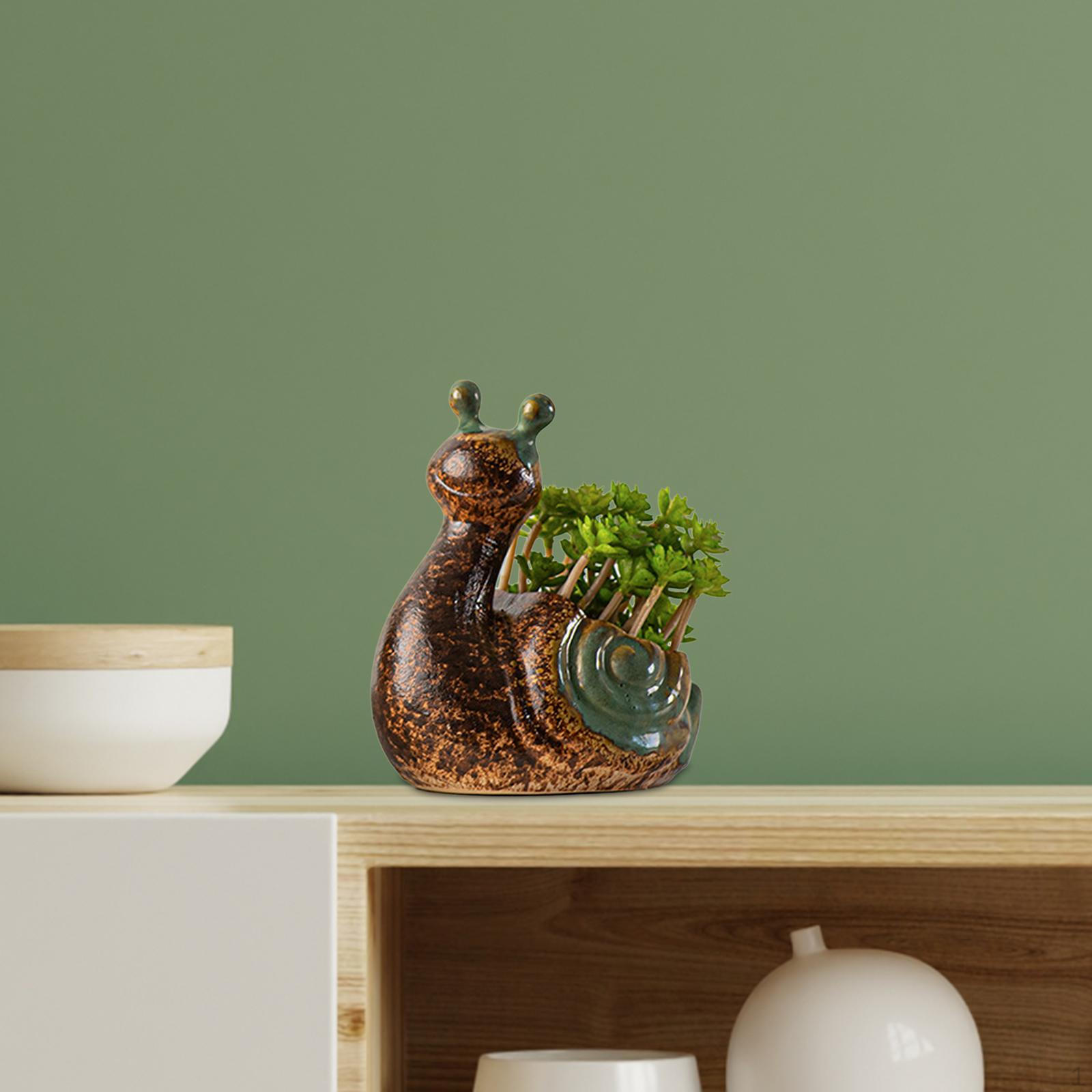 

Ceramic Flower Pot Animals Planters with Drainage Decoration Cute Plant for Kitchen