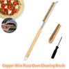 1 Pcs Portable Pizza Oven Long Wood Handle Cleaning Brush Easy Cleaning Hard Bristles Grill Brush For Pizza Oven Grill Cleaning