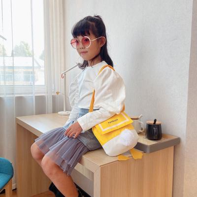 2025 Spring New Duck Butt Fashion Cute Cartoon Plush Tail Shoulder Crossbody Canvas Bag