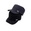 N Letters Middle Aged Elderly Hat Autumn With Thick Wool Windproof Warm Flat Top