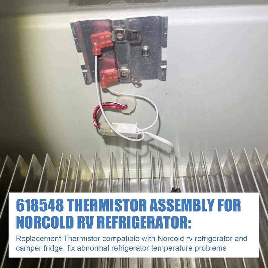618548 Thermistor for Norcold RV Refrigerator Thermistor Parts Fits for N611, N621, N811, N821, N841 Models Thermostat Sensor Replacement Parts