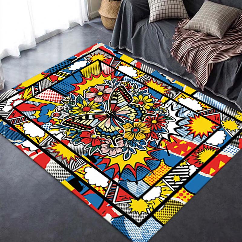 2025 New Modern Butterfly Carpet Rug for Living Room Bedroom Home Sofa Decoration,Kids play Non-slip Floor Mat77