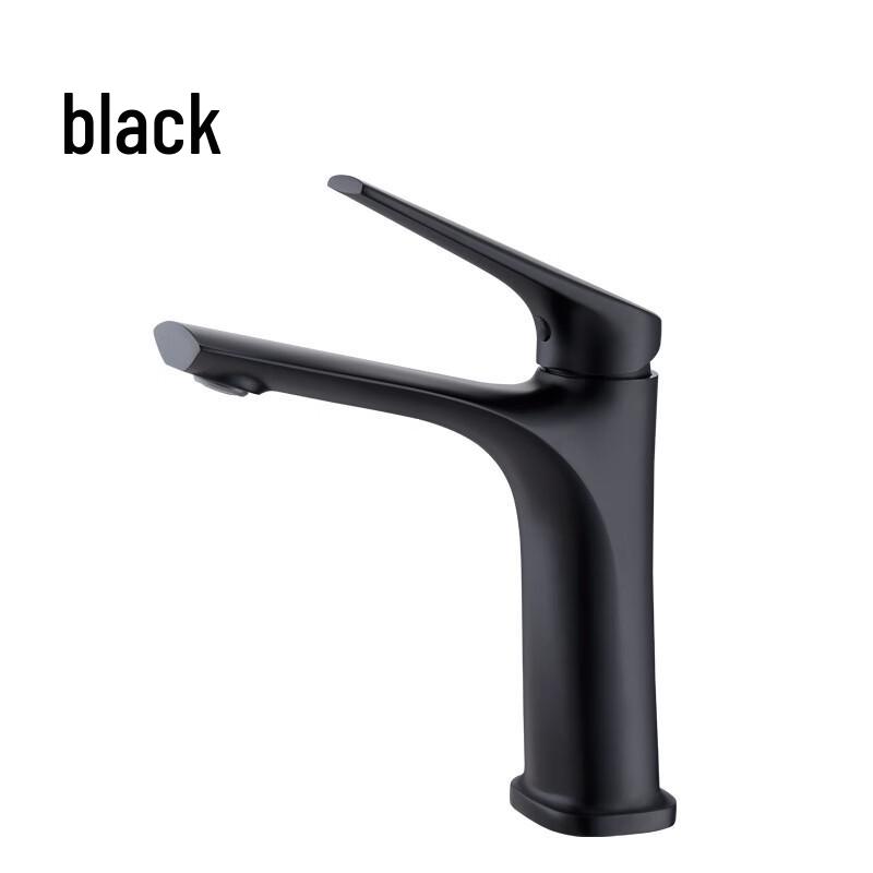 MDNG Black Single Hole Bathroom Basin Faucet