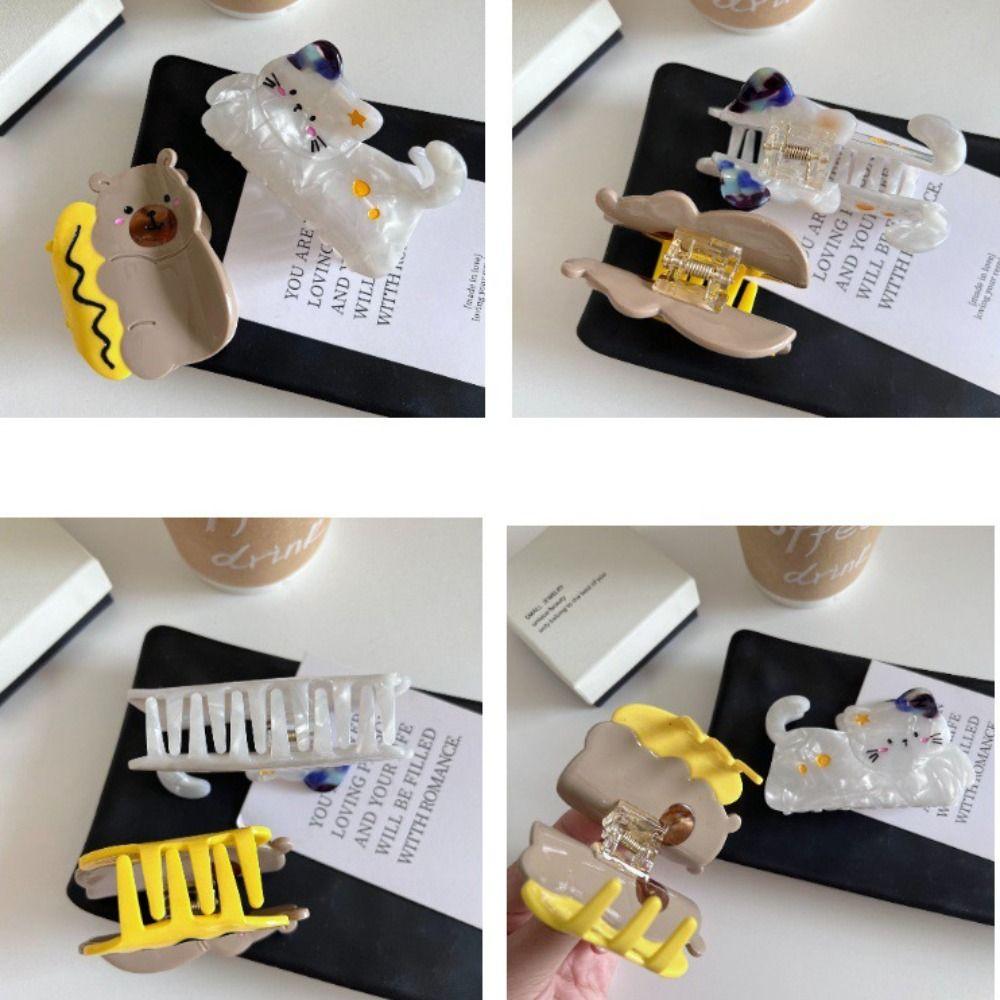 Capibara Animal Hair Clip Pet Corgi Dog Shark Clip Personalized Acetate Cat Hair Claw  Female
