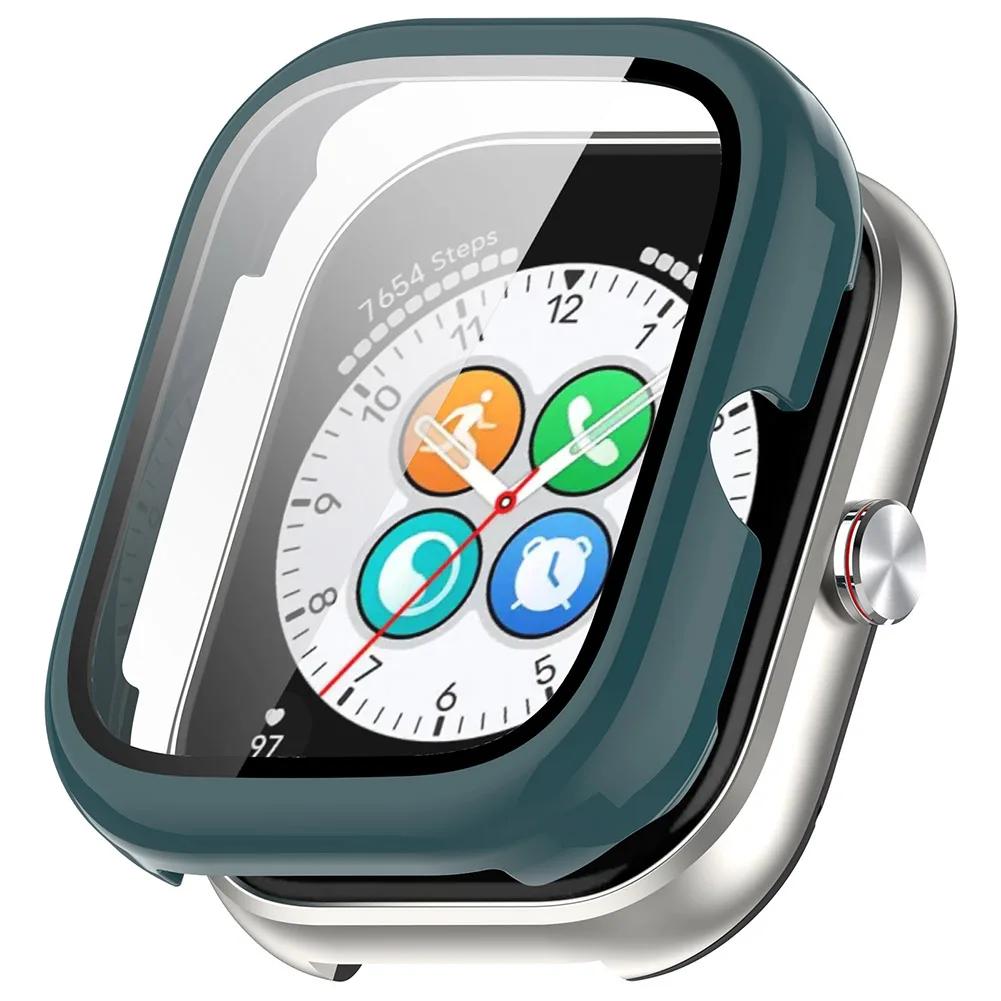 

Чехол + Стекло Для Honor Choice Haylou Watch Защитная пленка для экрана Чехол для часов Крышка ПК Рамка Защитный аксессуар зелёный