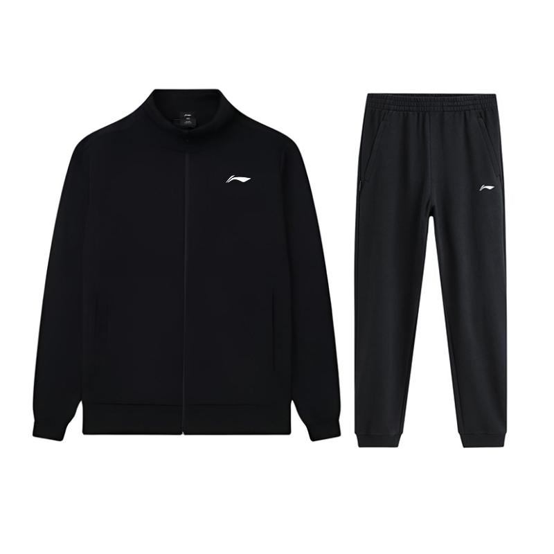 

Li Ning Весенний Кардиган Худи И Брюки Черный Комплект Из Двух Предметов Повседневный Для Бега Удобный Прочный Классический Дизайн Простой Стойкий Воротник Спортивный Костюм YWEW059 S