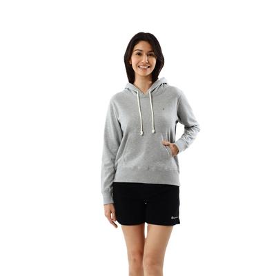 Champion Basic Long Sleeve Fleece Hoodie with Embroidered Oxford Size XL Women's Logo, Gray, (CW-Y107)