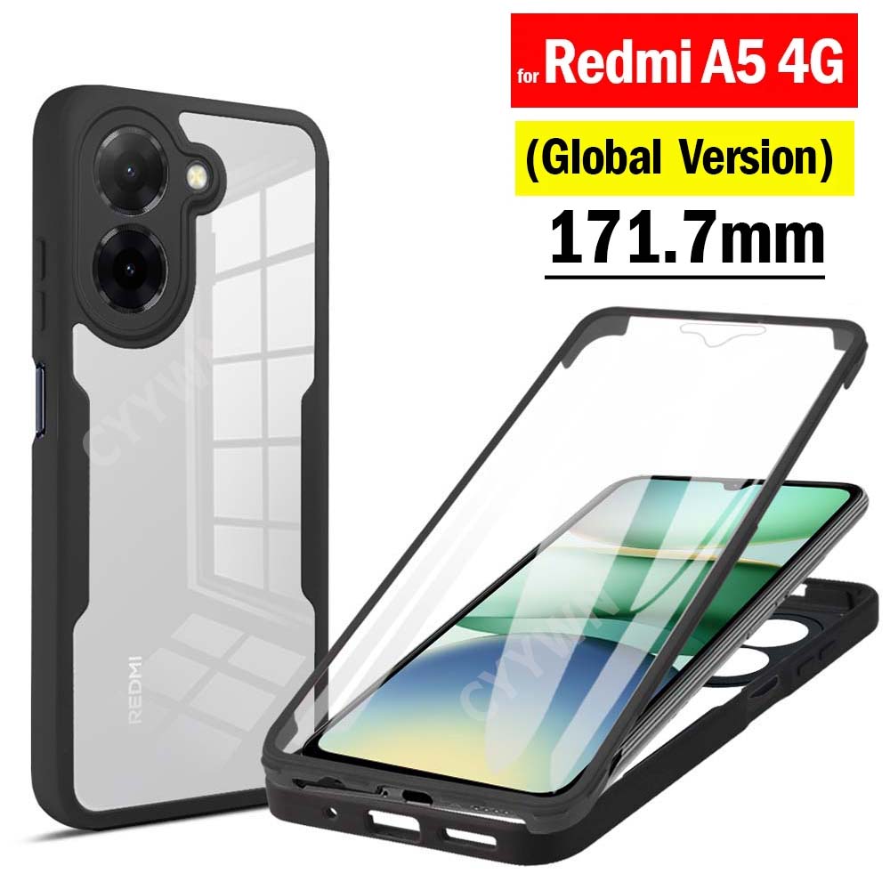 360 Full Body Screen Protector Transparent Case For Redmi A5 4G Global 171mm Size Shockproof Phone Cover