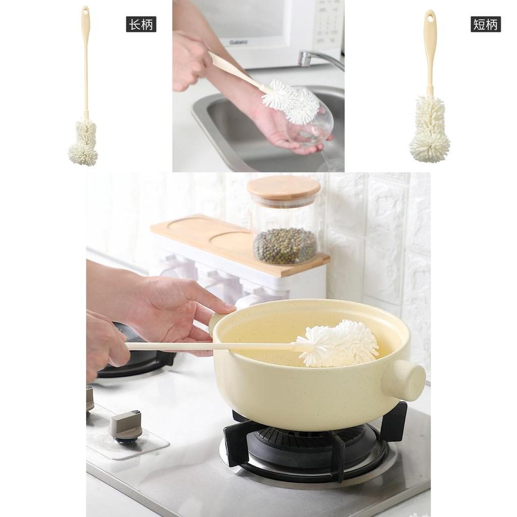 Long Handle Melamine Sponge Cleaning Brush For Bottles And Bottles Water