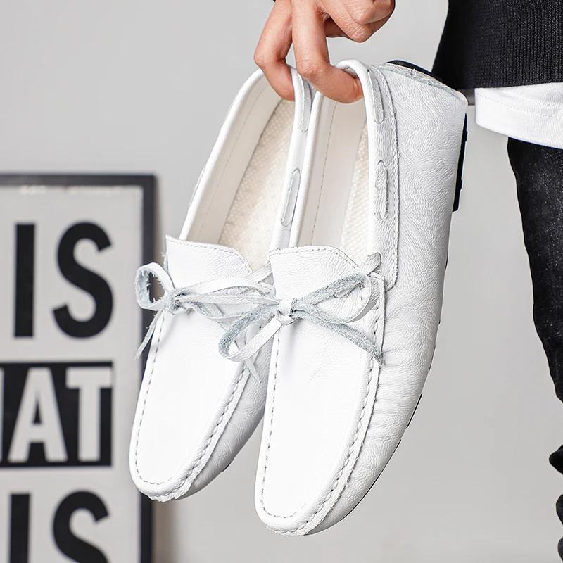 Fashion New Soft-Soled Men Casual Shoe Slip On Shoes Man Handmade Leather Summer Loafers Classic Mens Elegantes Moccasins Driving Shoes