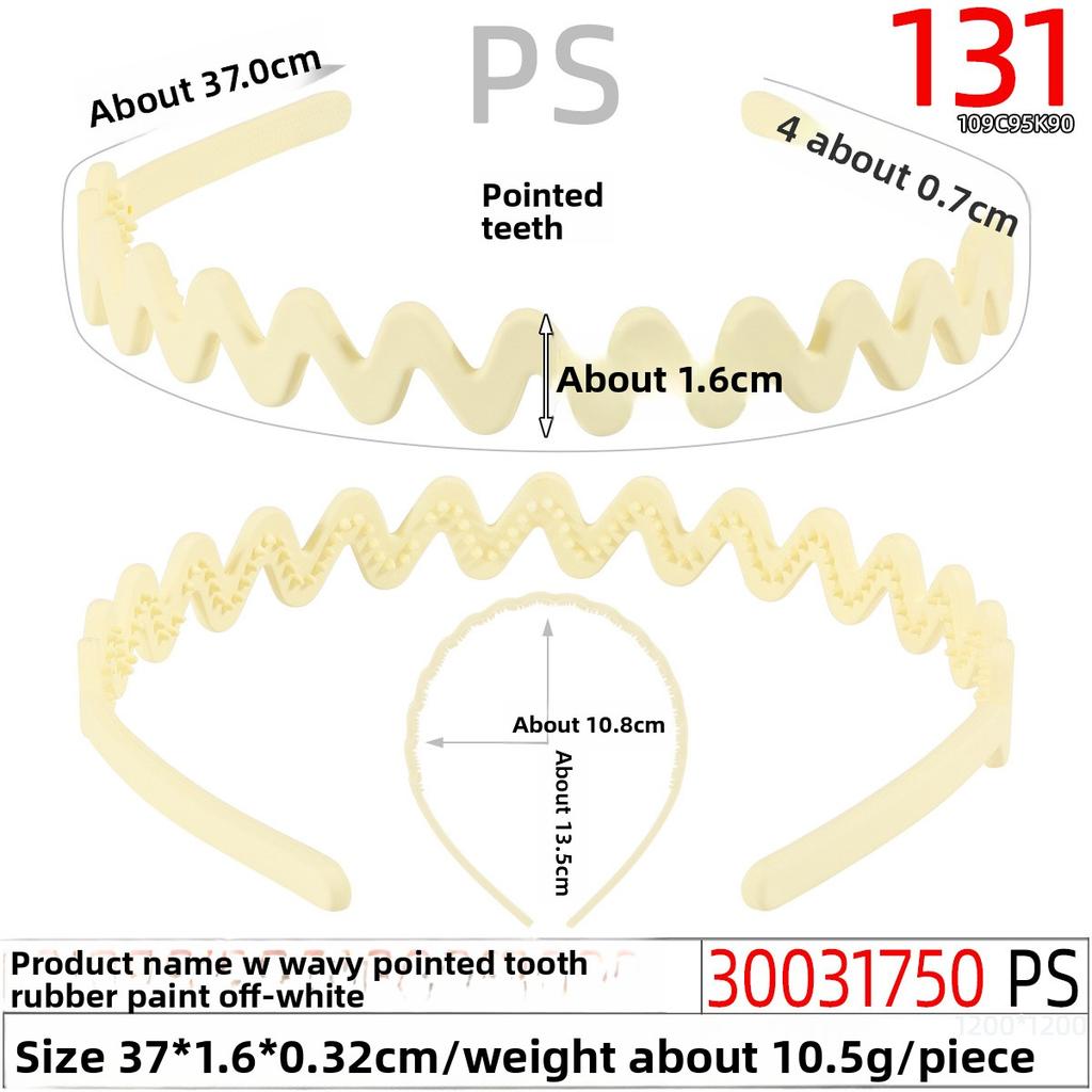 Wavy Pointed Teeth Face Wash Hair Band Mask Application Tooth Anti-slip Hair Pressing and Breaking Hair Band Hair Clip