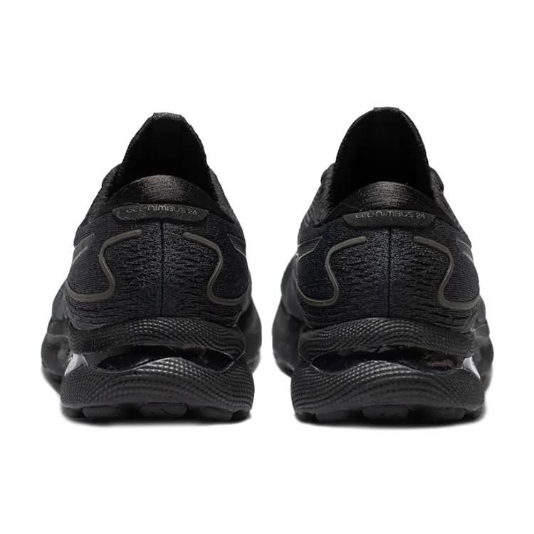 Asics Gel Nimbus 24 2E Wide 'Triple Black' (Unisex) Black / Black Running Shoes 1011B361 002