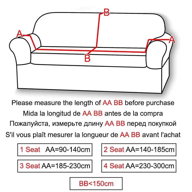 Ruffled Seersucker Sofa Cover for Living Room Thick Elastic Solid Stretch Couch Slipcovers 1/2/3/4 Seater Sofa Armchair Cover