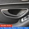 Gloss Black Car Door Handle Decoration Sticker Trim For Mercedes Benz C E GLC Class W205 W213 W253 15-21 Interior Accessories