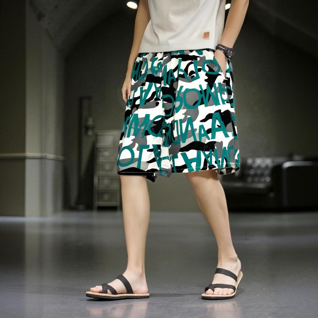 Men's Quick-Dry Camouflage Beach Shorts: European & American Style Swimming and Casual Wear