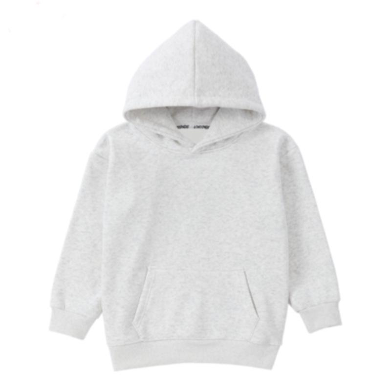 Kids' Hooded Sweatshirt - Unisex, Pure Cotton, 320g, Fleece Lining, Solid Color, Loose Fit for Boys & Girls.