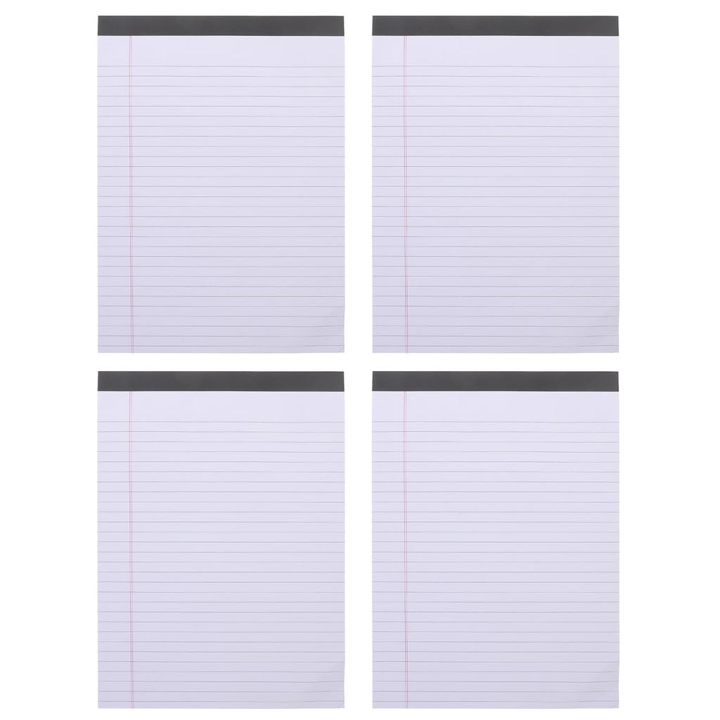 STOBOK Legal Pad A4 White Lined Notebook Report Pad Work Notebook Paper Pages Task Management Meeting Minutes Idea Generation Business 4-Pack - - - -