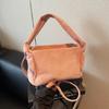 Faux Suede Solid Color Zipper Casual Tote 2026 Water Proof Versatile Bags High-end Design Multifunctial Shoulder Bags