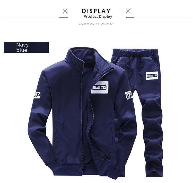 Evropský přeshraniční sportovní oblek: Pánská a párová mikina se stojatým límečkem na jaro a podzim