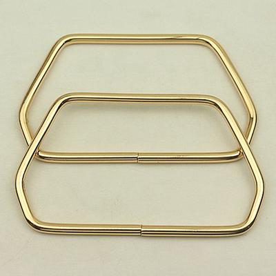 Hexagonal Trapezoid Metal Handle For Handbags Luggage Hardware Diy Bag Accessory