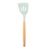 Non-Stick Silicone Slotted Spatula Turner Heat Resistant Cooking Shovel Scoop Skimmer Turner with Wooden Handle Pancakes Spatula