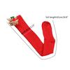 Women Christmas Over Knee Long Socks Cartoon 3D Elk Bowknot Striped Print Thigh High Stockings Holiday Party Hosiery
