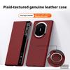 Premium Kevlar Grain Genuine Leather Case For Huawei Mate X7 X6 X5 Smart Window Magnetic Wireless Charging Lens Protection Cover