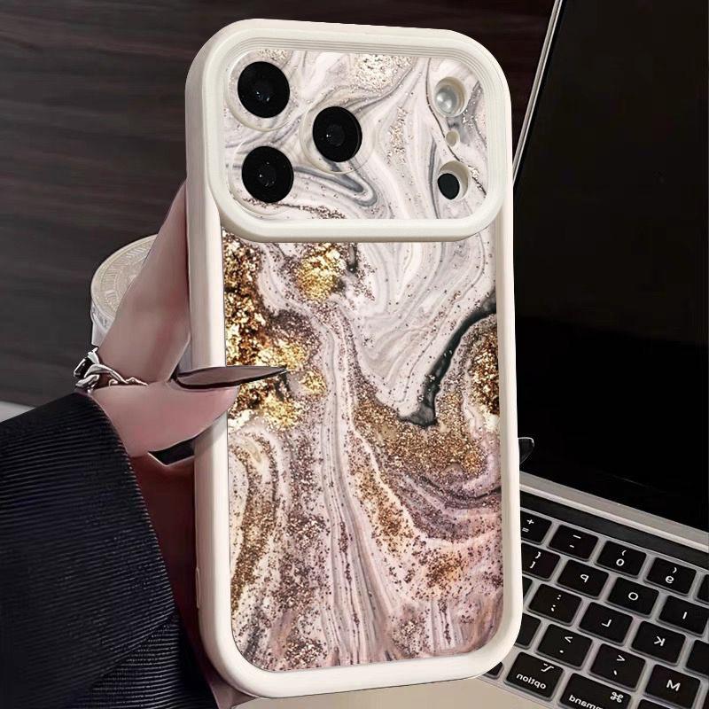 Colorful Marble Case For iPhone 17 Pro Max Case iPhone 16 15 14 13 Pro Max 11 17e 16e Shockproof Bumper Soft Silicone Phone Cover Cases