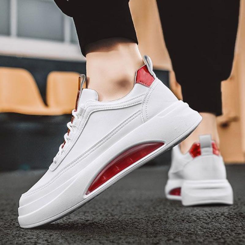 Fashion Men Sneakers Pu Leather Casual Shoes Designer Thick Sole Walking Shoes New Soft Sole Vulcanized Shoes for Men Zapatos De Hombre