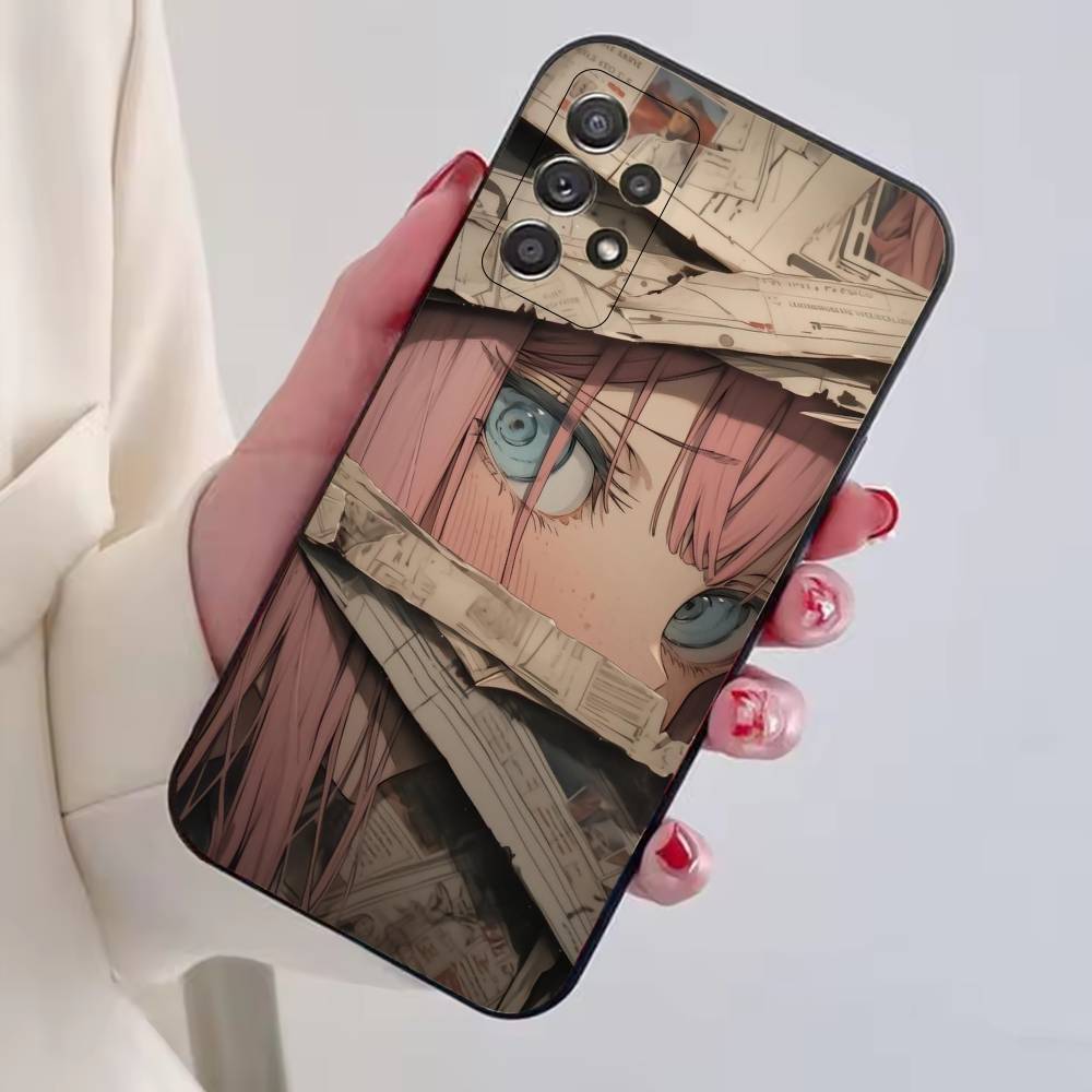 Lovely Zero Two 02 Hot Anime Phone Case For Samsung S25,S24,S21,S22,S23,S30,Ultra,S20,Plus,Fe,Lite,Note,10,Black Cover