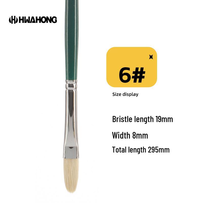 Koreanischer Hwahong 808 Serie Borstenpinsel für Öl-, Wasserfarben-, Gouache- und Acrylmalerei