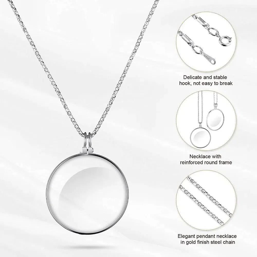 Hängande Prydnad Halsband Förstoringsglas Gåva Bärbar Monokel Äldre