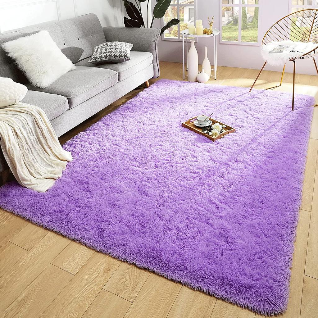 Soft Modern Pink Rugs Shaggy Fluffy Living Room Plush Carpets for Children Bedroom Bed Floor Foot Mats Nursery Kids Play Rugs