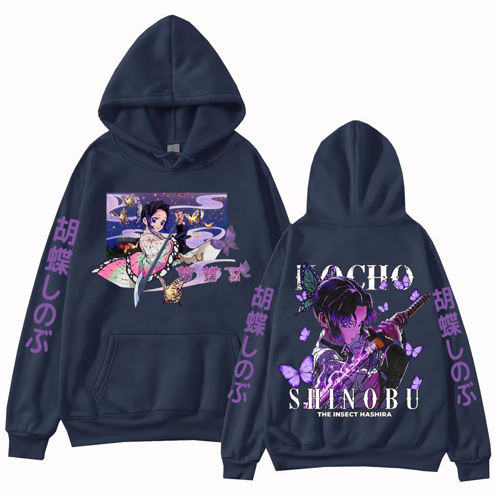 

Аниме Клинок, рассекающий демонов Кочо Синобу Худи Харадзюку Хип-хоп Пуловер Топы Толстовка Подарок S