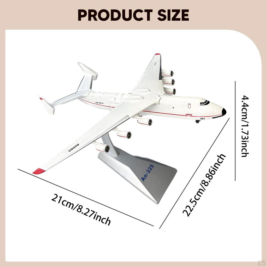 1:400 Scale AN225 Transport Aircraft Model Desktop Decoration for Bookshelf Ukraine