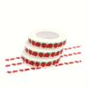 3 Rolls Cute Strawberry Washi Tape - Non-Adhesive Red & Green Strawberry Seed Paper Stickers Suitable for Scrapbooking,Planner